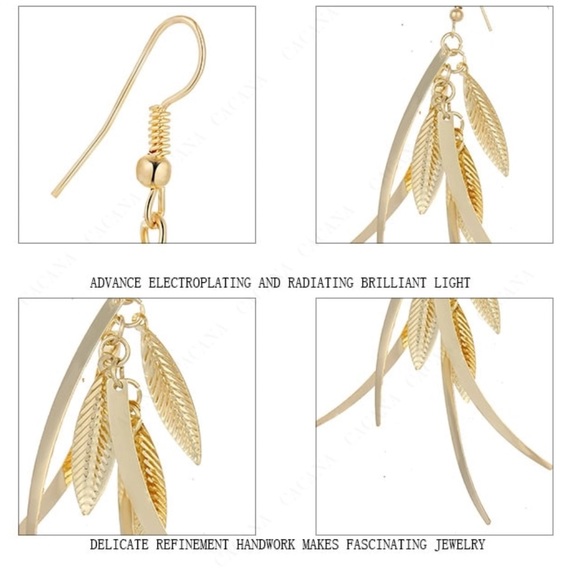 Dangle Boho Feather Earrings - Picture 5 of 8